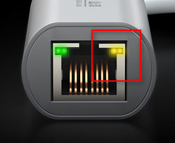 RJ45接口黄灯